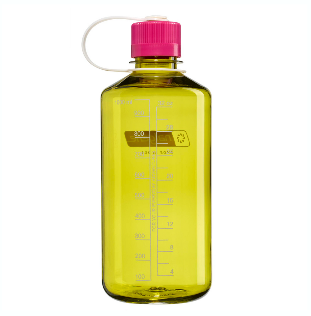Nalgene 32oz / 1L Tritan Sustain Narrow Mouth Bottle Endive - Fuchsia Purple Cap