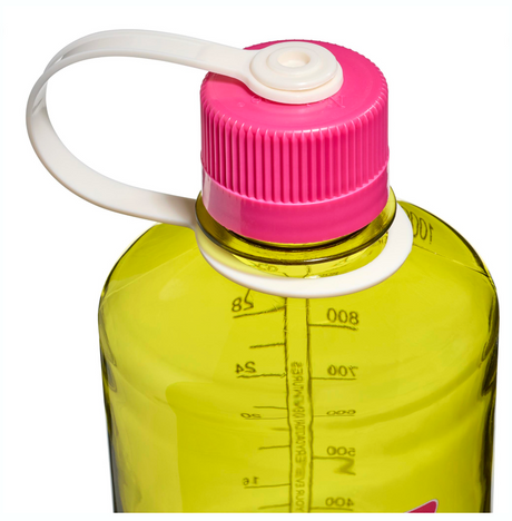 Nalgene 32oz / 1L Tritan Sustain Narrow Mouth Bottle Endive - Fuchsia Purple Cap