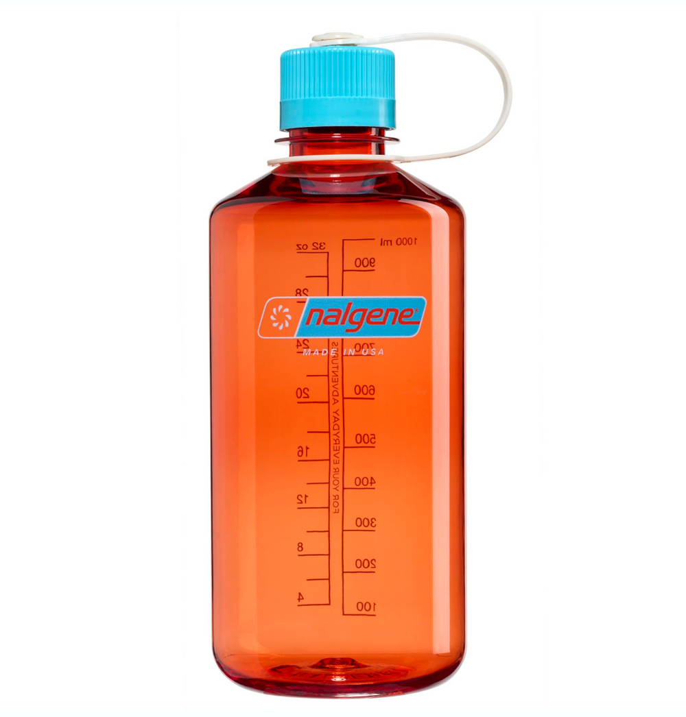 Nalgene 32oz / 1L Tritan Sustain Narrow Mouth Bottle Flame - Blue Atoll Cap