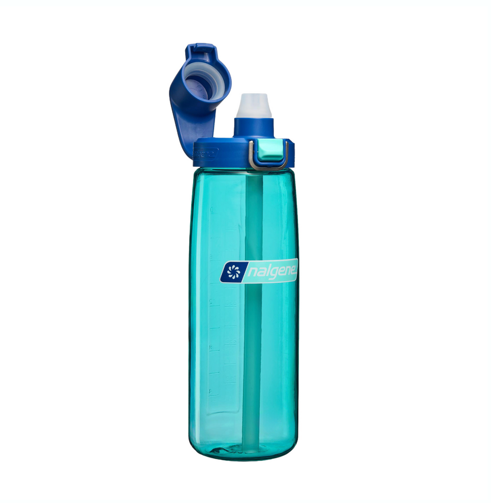 Nalgene Straw Bottle 700Ml Blue Aqua - Dark Blue Cap