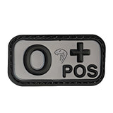 Viper 0 Positive Black Blood Group Patch