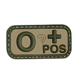 Viper 0 Positive Green Blood Group Patch