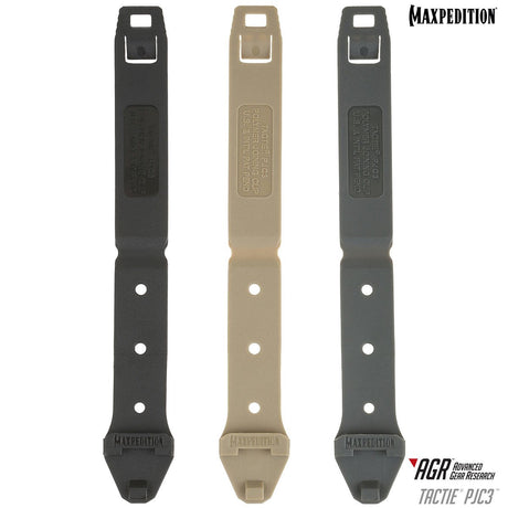 Pack of 6 Maxpedition TacTie PJC3 Black Pack of 6