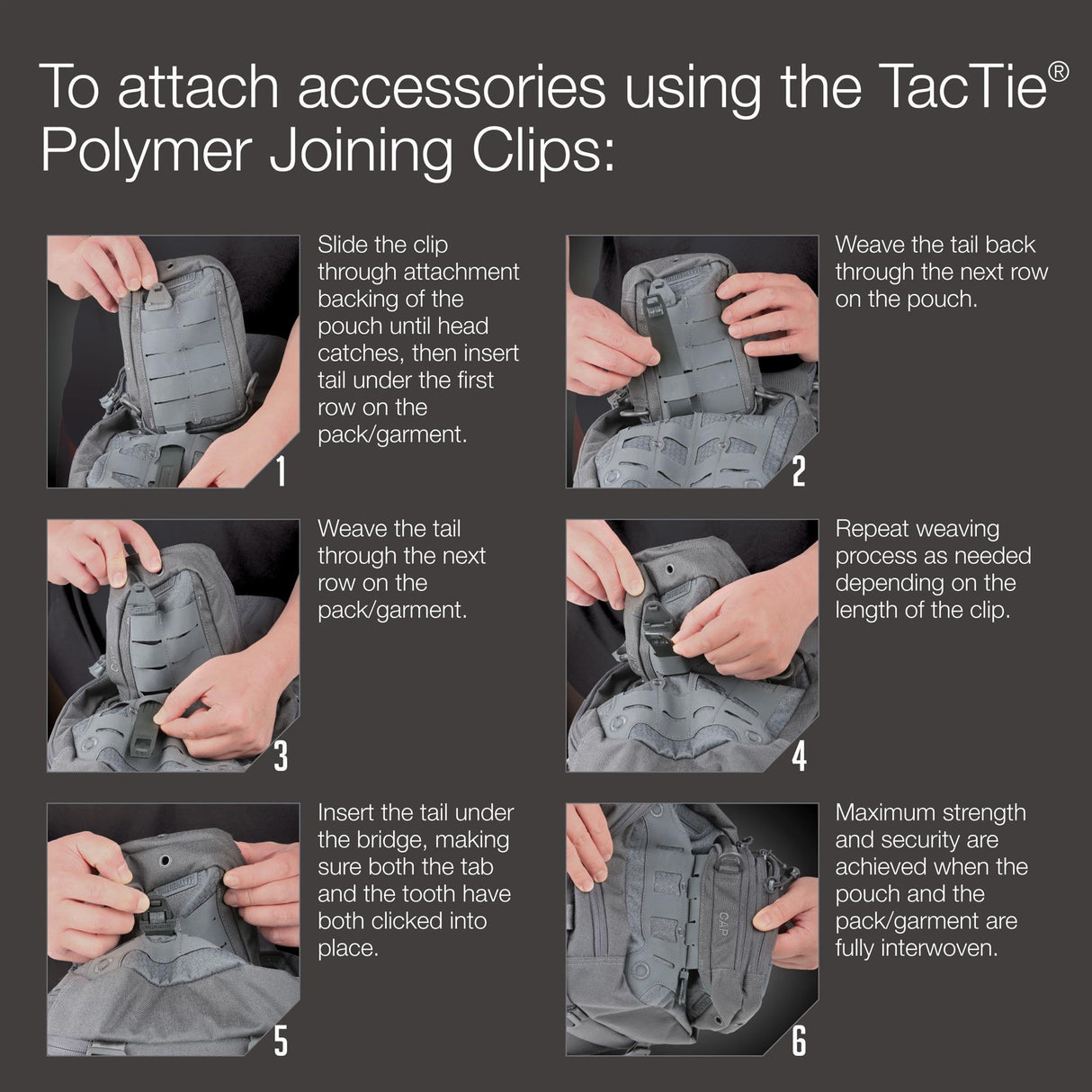Maxpedition TacTie PJC3 Tan Pack of 6