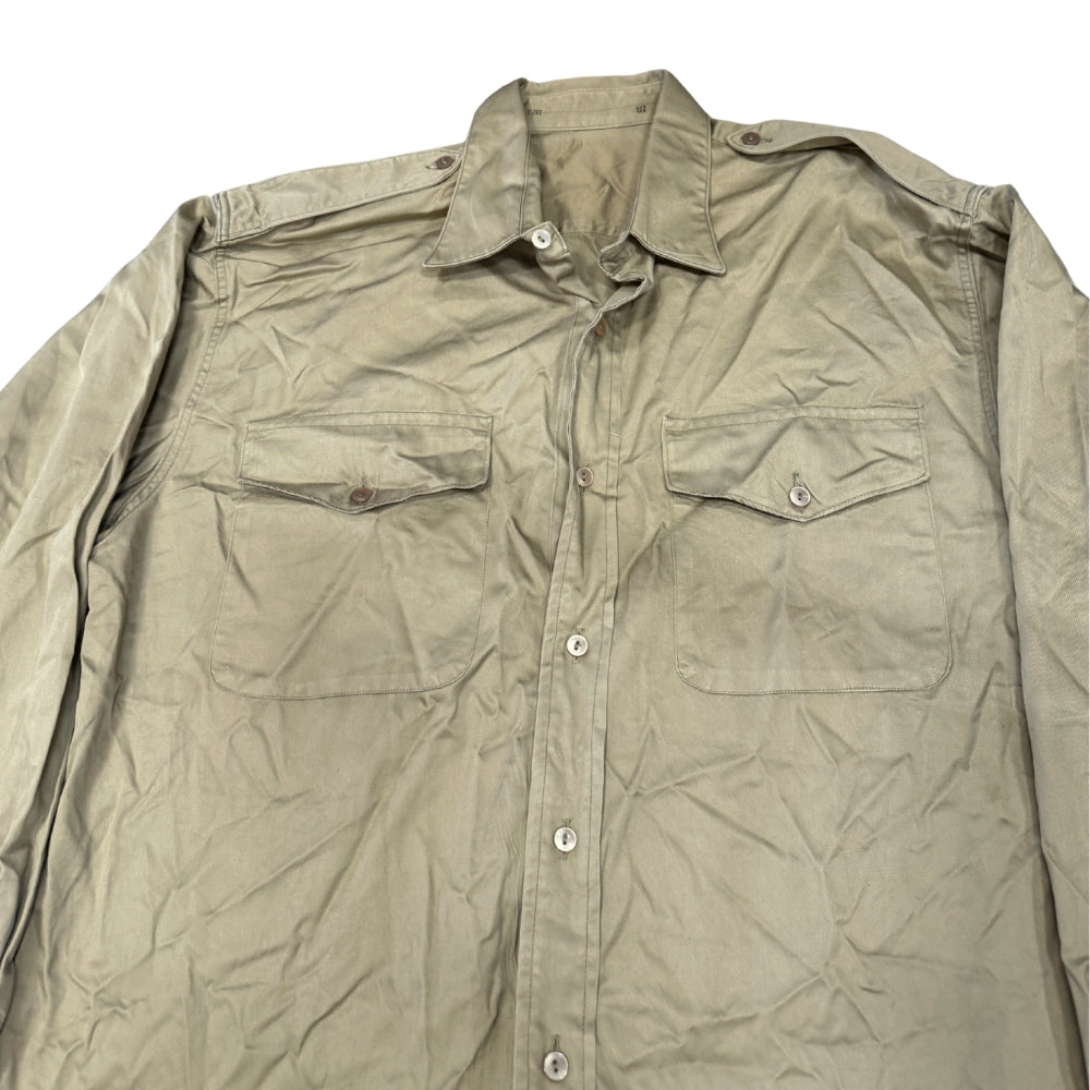 British Military Royal Marines Men's Khaki Long Sleeve Shirt