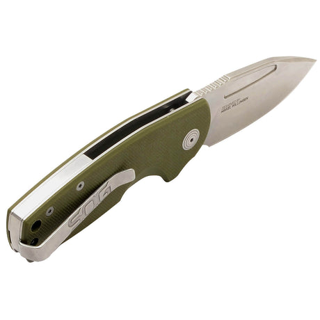 SOG Stout Sj / Od Green Folding Knife