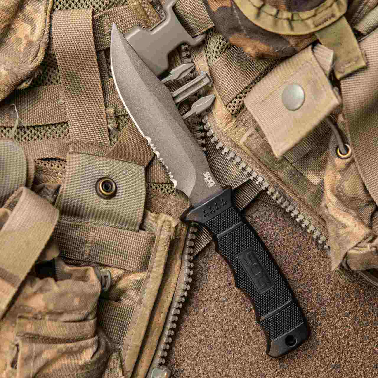 SOG Seal Pup Fixed Blade Bushcraft Knife
