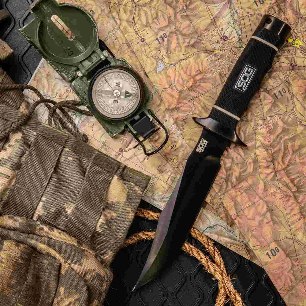 SOG Tech Bowie Fixed Blade Bushcraft Knife