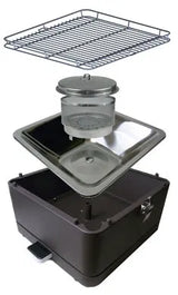 Feuerdesign Teide Smokeless Charcoal BBQ & Tongs - Cream