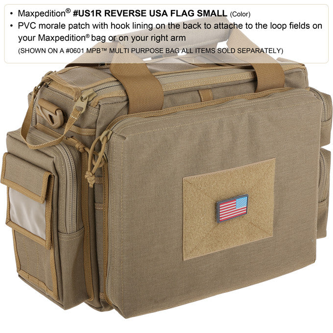 Maxpedition Reverse USA Flag Arid Patch Small
