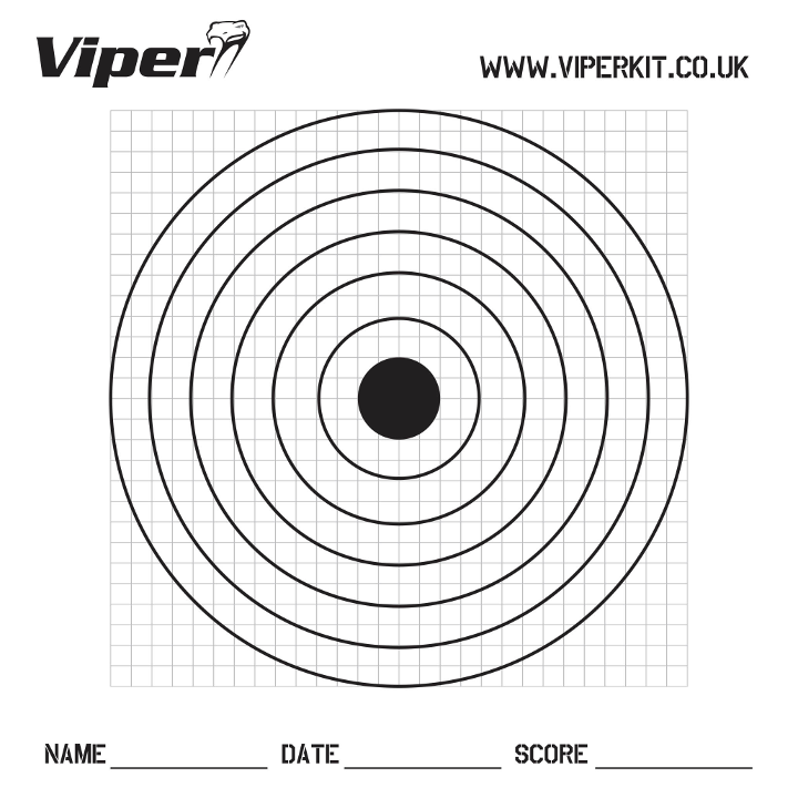 Viper Pro Target Paper Targets - 175 x 175mm β Preppers Shop UK