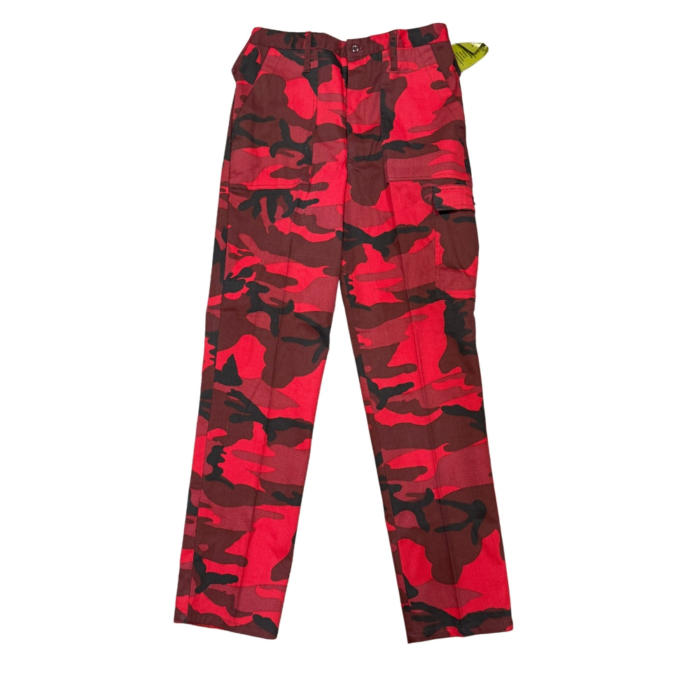 Wynnster Combat Kids Red Camouflage Cargo Trousers