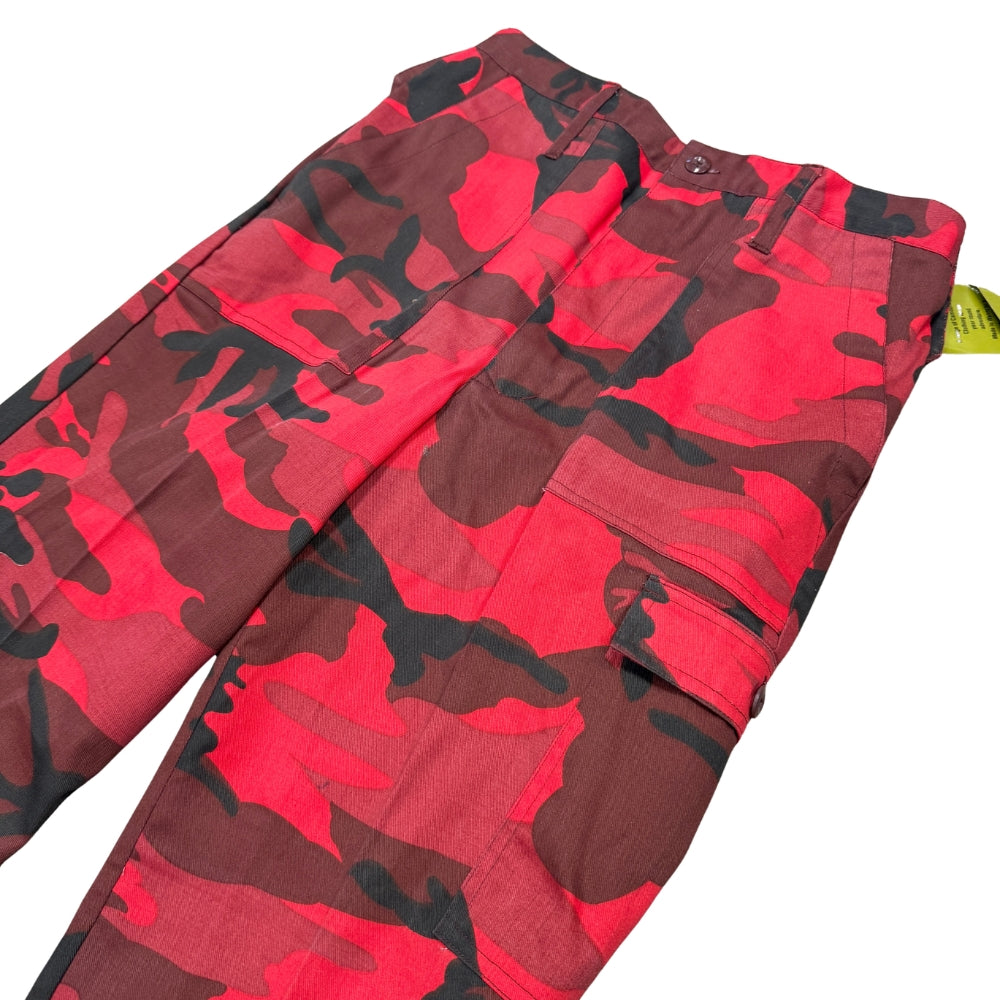 Wynnster Combat Kids Red Camouflage Cargo Trousers