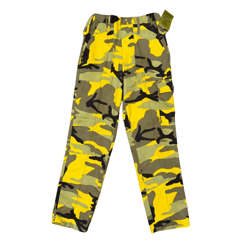 Wynnster Combat Kids Yellow Camouflage Cargo Trousers