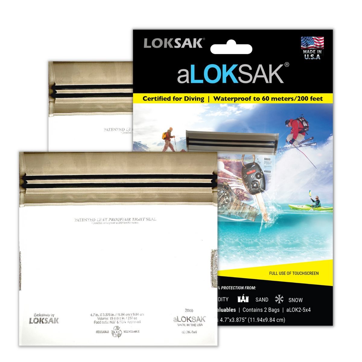 Loksak Aloksak 5x4 Inch Waterproof Storage Bag - 2 Pack – Preppers Shop UK