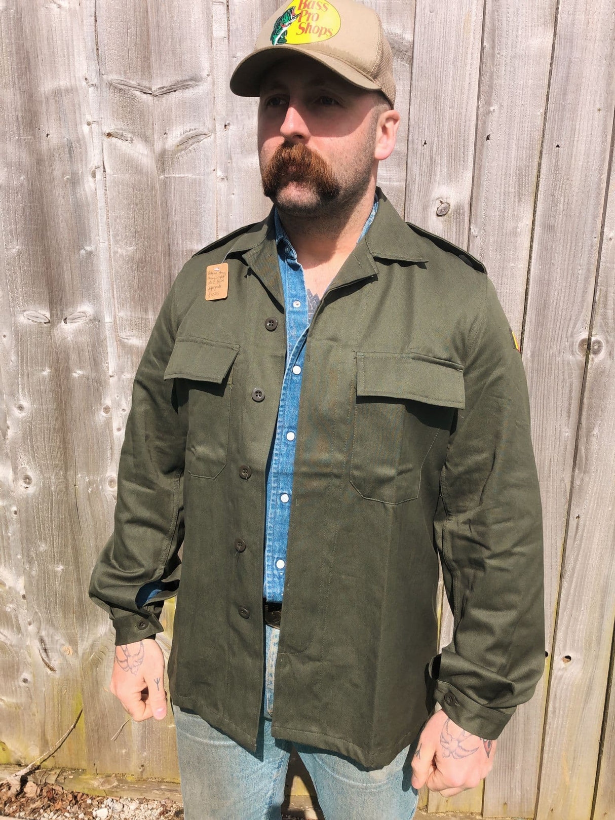Belgian Army Heavyweight Olive Shirt - Supergrade