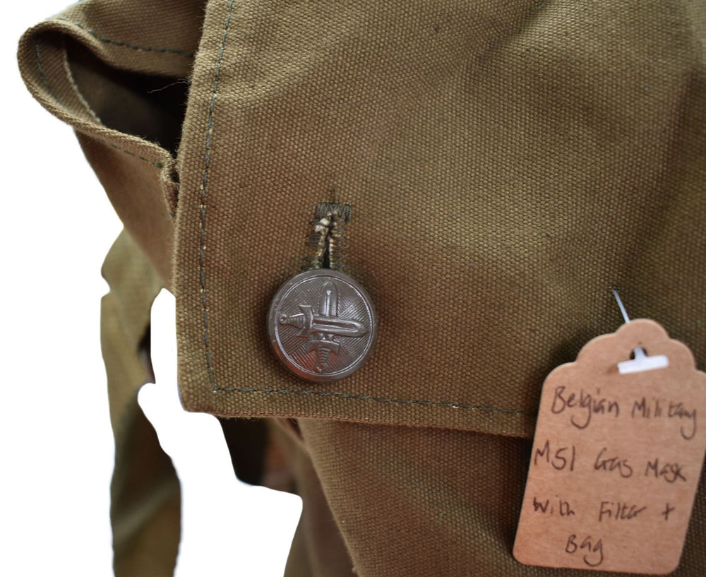 Belgian Military M51 Gas Mask With Filter & Bag