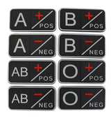 Kombat UK Tactical Blood Group Patch - Black - O-