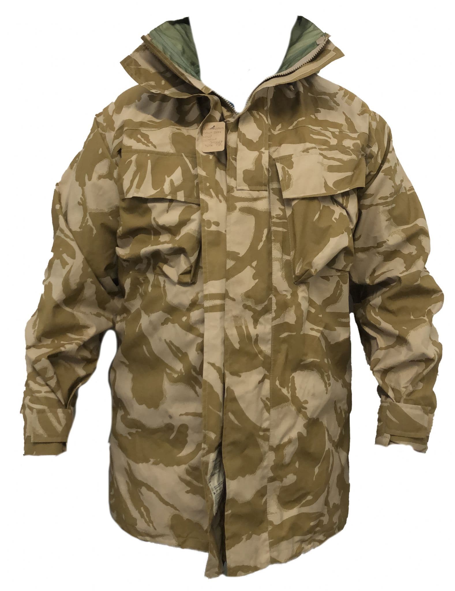 イギリス軍 BRITISH ARMY MVP DESERT DP GORE-TEX ゴアテックス ジャケット デザートカモ 英軍実物 160/88 Sサイズ マウンテンパーカー Militar British Army Mens y Jacket Original MVP Desert Camouflage