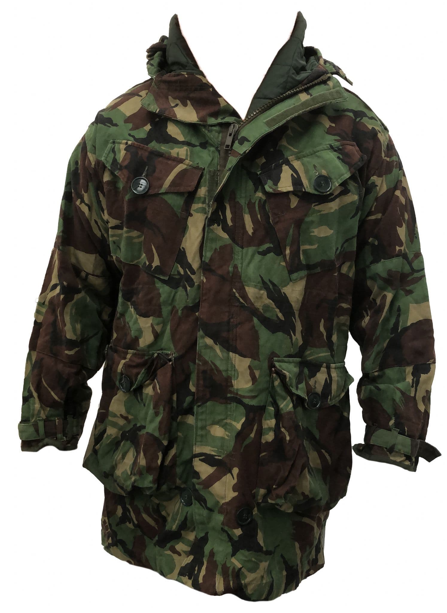 British Military Mens DPM Cold Weather Parka with Wire Hood