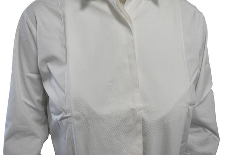 British Military Surplus Women's Marcella Front Long Sleeve Shirt- White