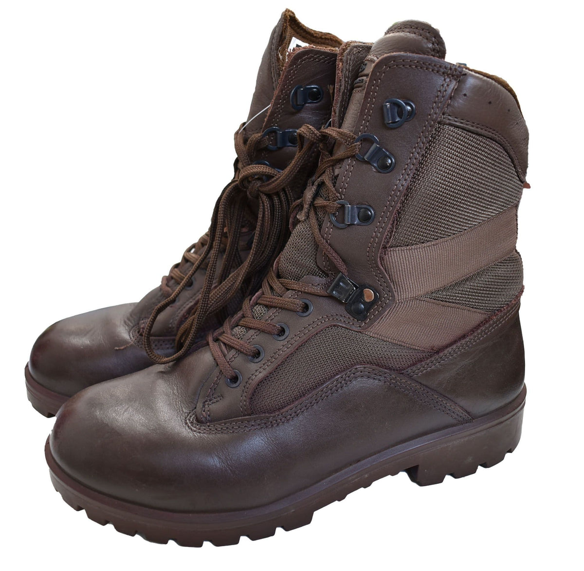 Kombat UK Brown Leather Combat Boots – Military Police Tactical, Sizes UK 3-13