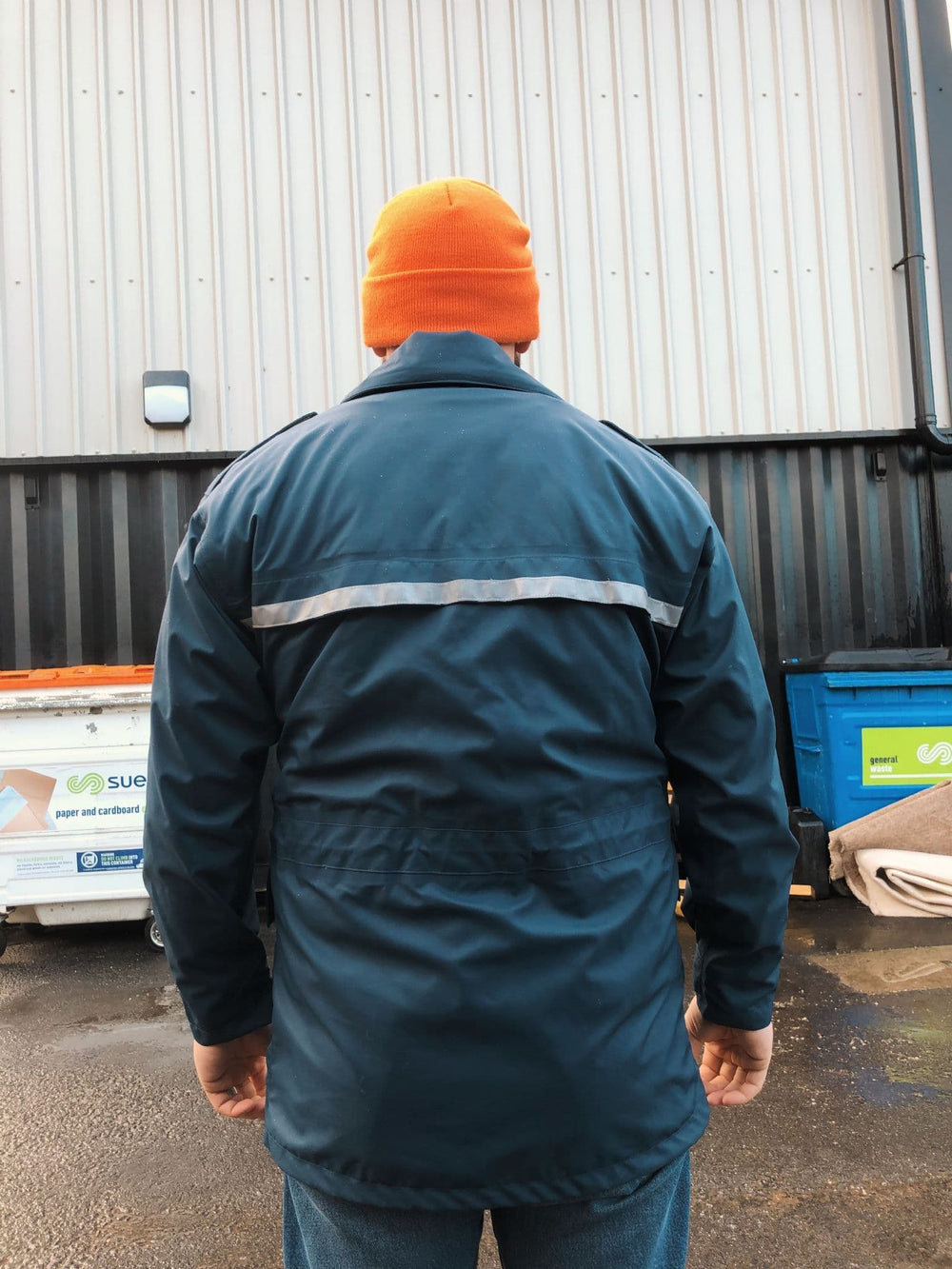 BRITISH AIR FORCE Blue Goretex Jacket Parka RAF Military Army Raincoat Lined EUR 35,00 - IT - Foto 8