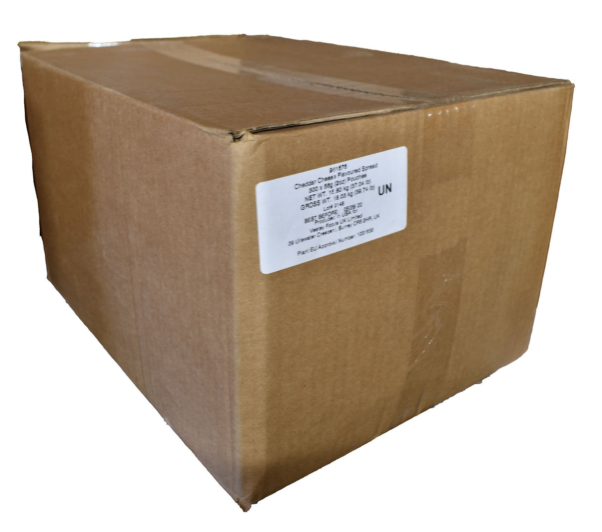 BULK BUY - British Army Ration Pack Snacks - Military Cheddar Cheese Spread 56g x 300 Pouches