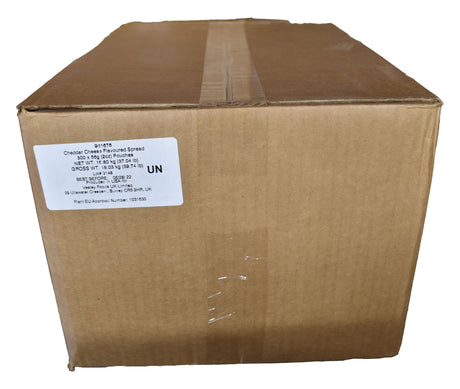 BULK BUY - British Army Ration Pack Snacks - Military Cheddar Cheese Spread 56g x 300 Pouches