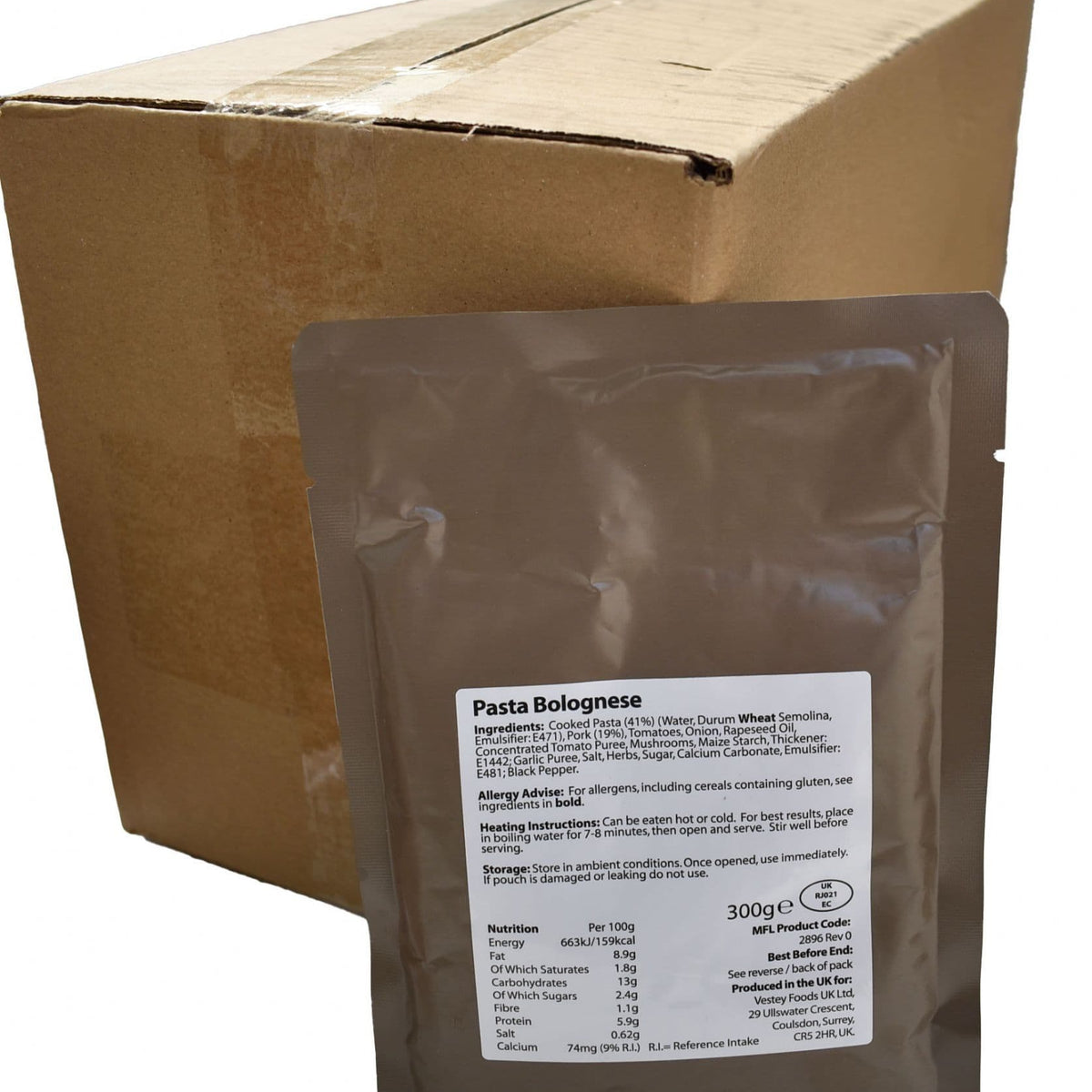 BULK BUY - British Military Ration Main Meal Pouch - Pork Pasta ...