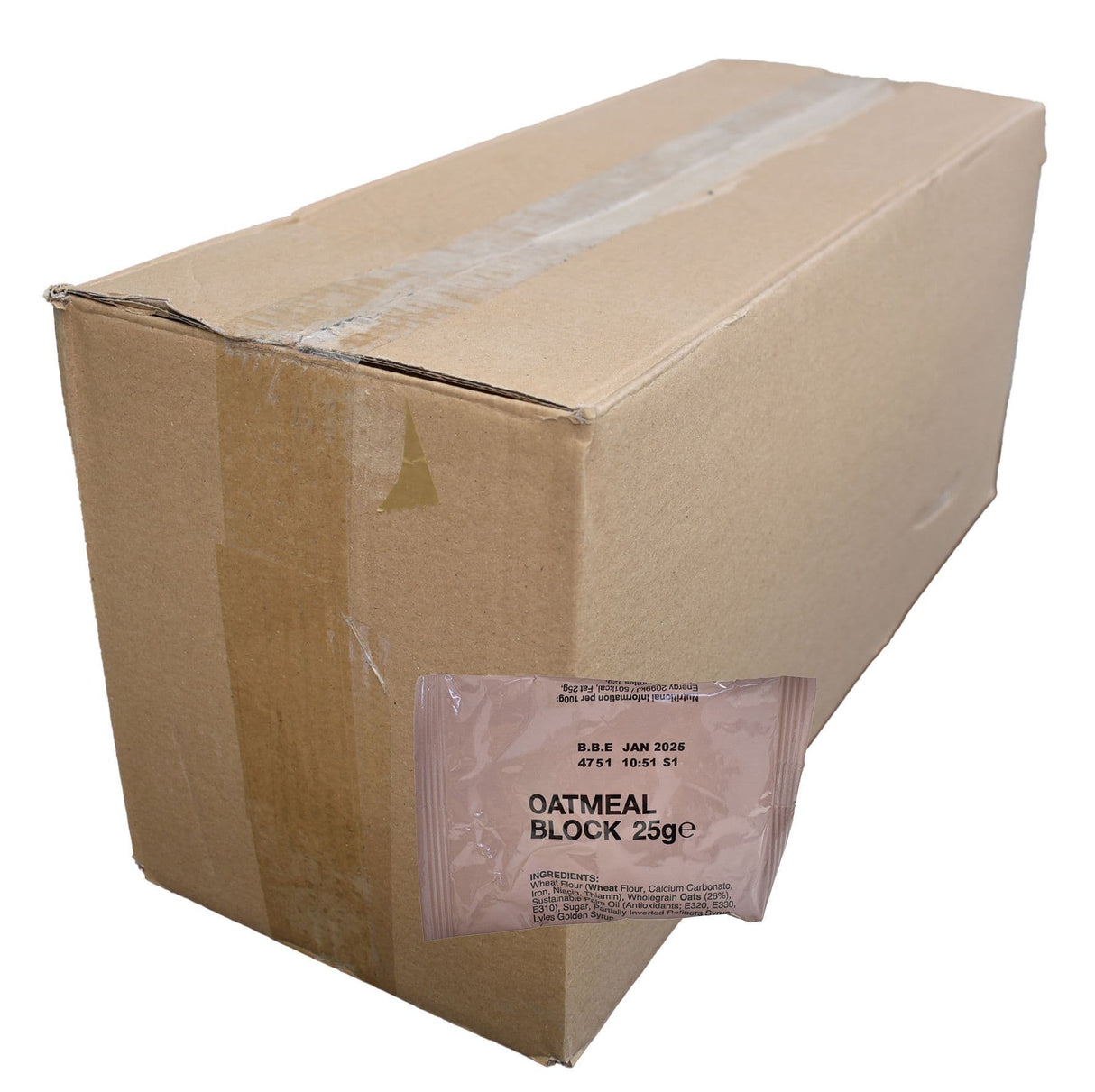 BULK BUY - British Military Ration Pack Accessory - Oatmeal Block 25g x 100