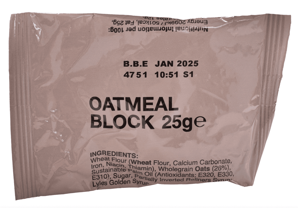 BULK BUY - British Military Ration Pack Accessory - Oatmeal Block 25g x ...