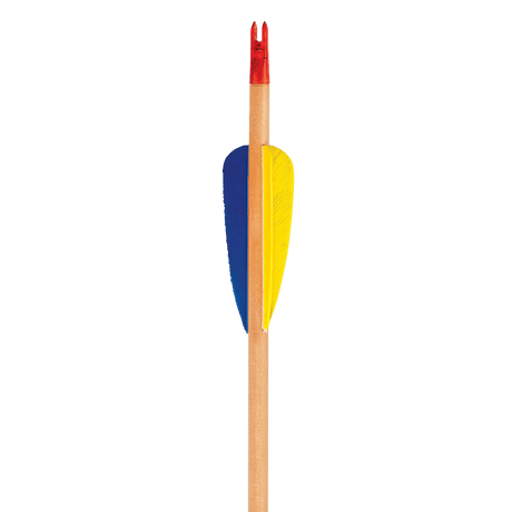 EK Archery Black Point Natural Wooden Feather Arrows 32" - Pack Of 3
