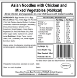 Expedition Foods Freeze Dried Meal Pouch - Asian Noodles With Chicken & Mixed Veg - Various Sizes