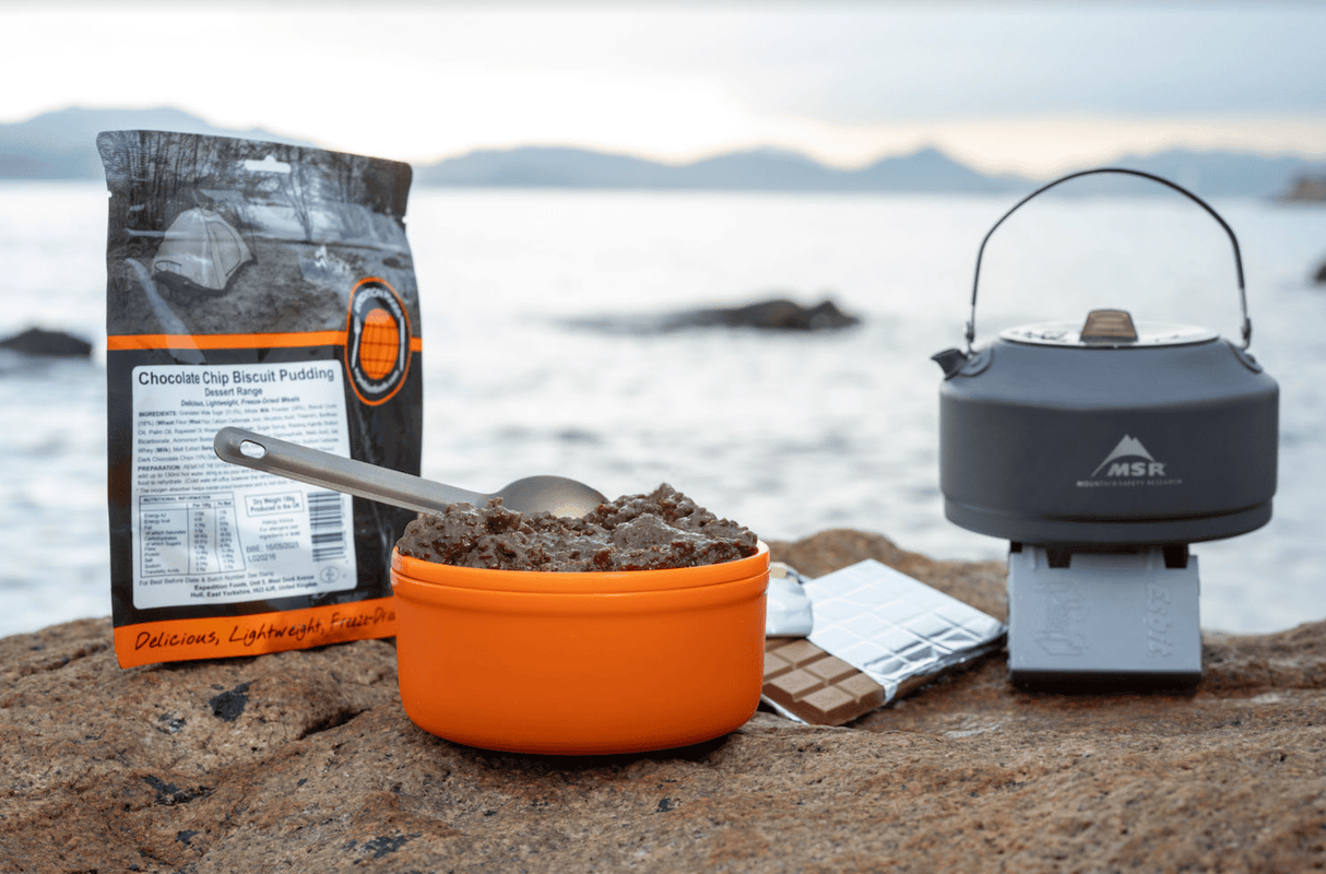 Expedition Foods Freeze Dried Meal Pouch - Chocolate Chip Biscuit Pudding Dessert