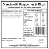 Expedition Foods Freeze Dried Meal Pouch - Granola With Raspberries - Various Sizes