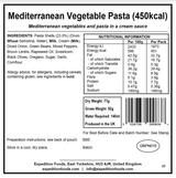 Expedition Foods Freeze Dried Meal Pouch - Mediterranean Vegetable Pasta - Various Sizes