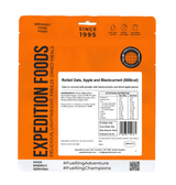 Expedition Foods Freeze Dried Meal Pouch - Rolled Oats Apple & Blackcurrant - Various Sizes