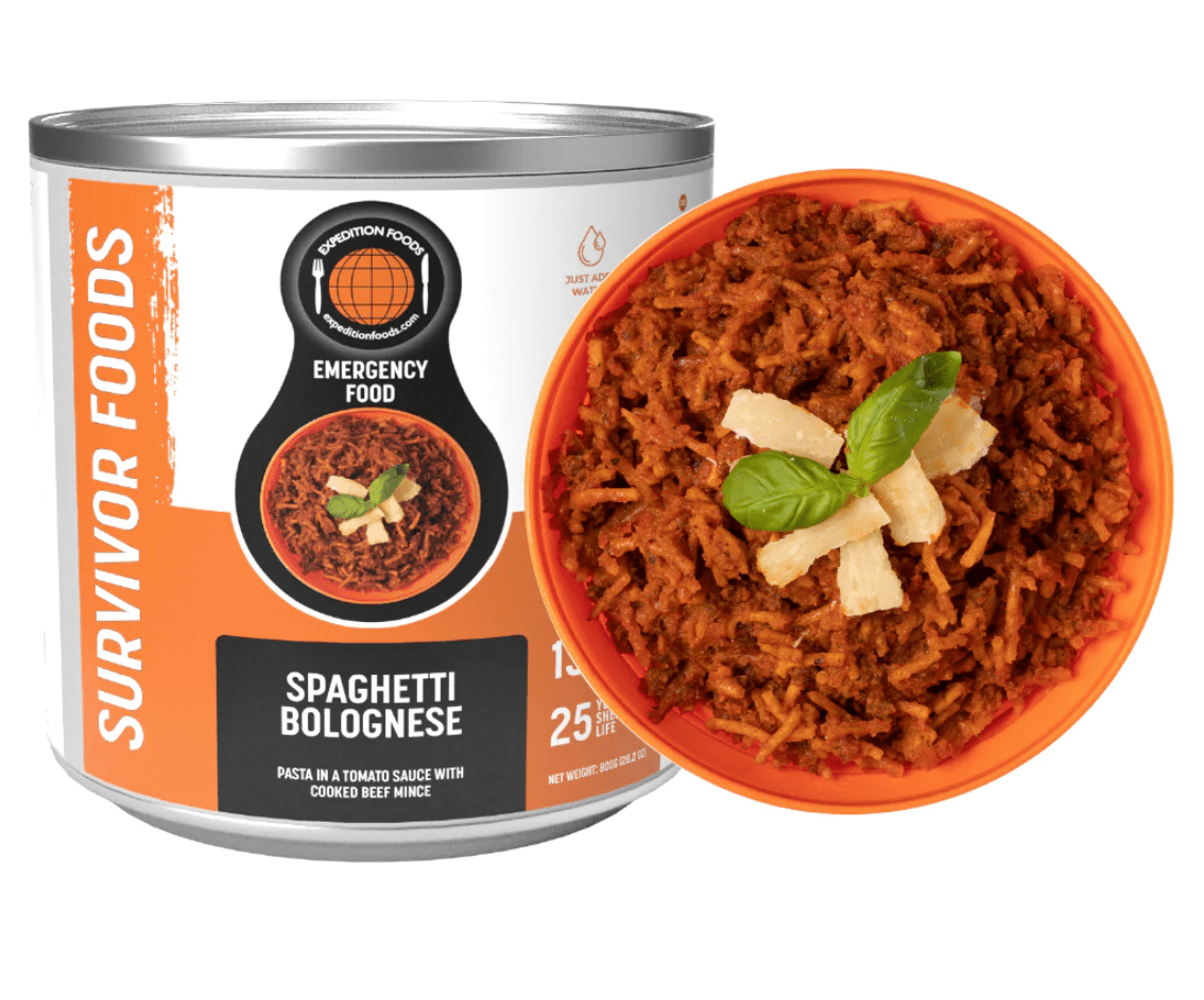 Expedition Foods Freeze Dried Meal Tin Spaghetti Bolognese - 13 Servings
