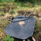 Forest Fundamentals Artisan Fire Mats 2mm Thick Waxed Leather Tinder Mats - Green