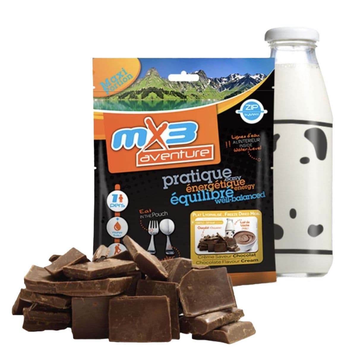 Freeze Dried MRE Ration Meal Pouch - Chocolate Flavoured Cream 75g