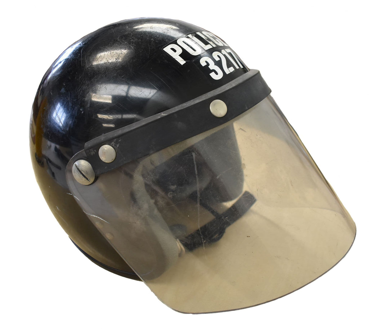 Genuine British Riot Police Protective Helmet - Black