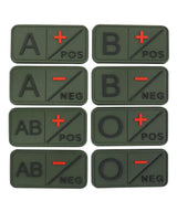 Kombat UK Tactical Blood Group Patch - Olive Green - O+