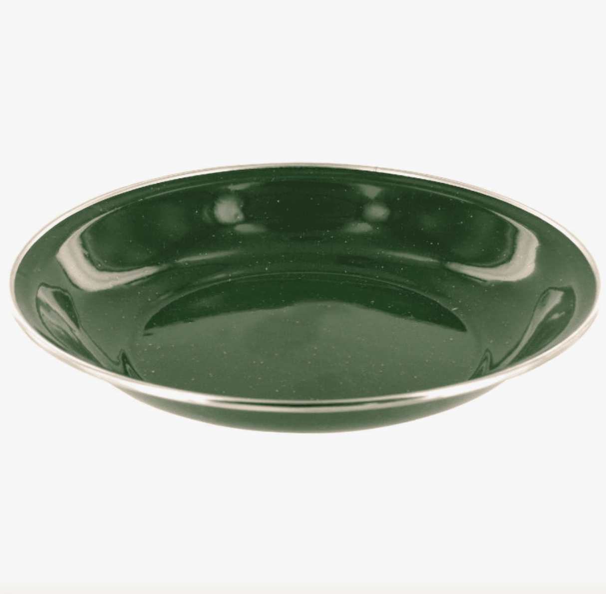 Highlander Deluxe Enamel Vintage Camping Soup Plate - Green