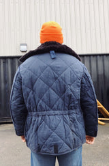 Hungarian Army Quilted Liner and Collar Navy Blue