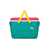 Igloo Retro 25Qt / 23L Picnic Cooler - Dark Jade / Bold Magenta / Livewire Yellow