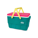 Igloo Retro 25Qt / 23L Picnic Cooler - Dark Jade / Bold Magenta / Livewire Yellow