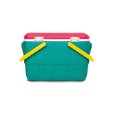 Igloo Retro 25Qt / 23L Picnic Cooler - Dark Jade / Bold Magenta / Livewire Yellow