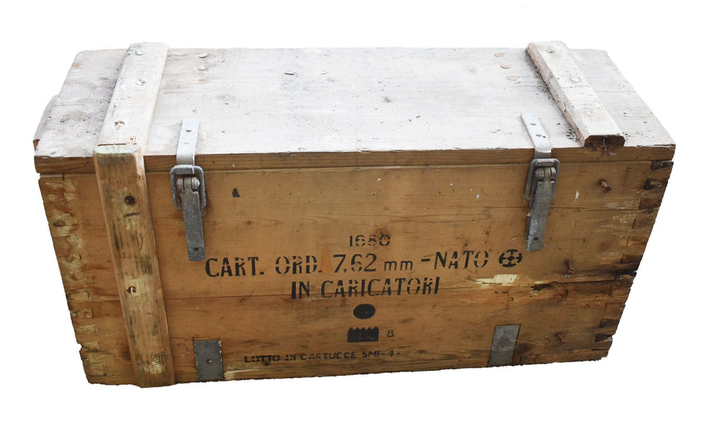 Italian Military Wooden Vintage Ammo Boxes