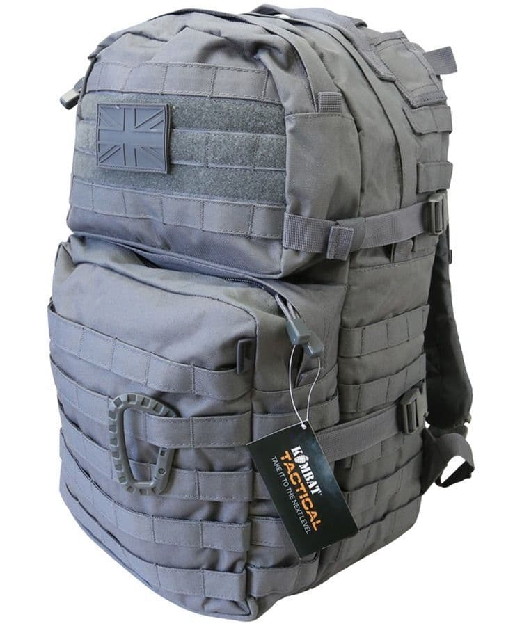 Kombat UK 40L Large Molle Rucksack Bag Gun Metal Grey – Preppers